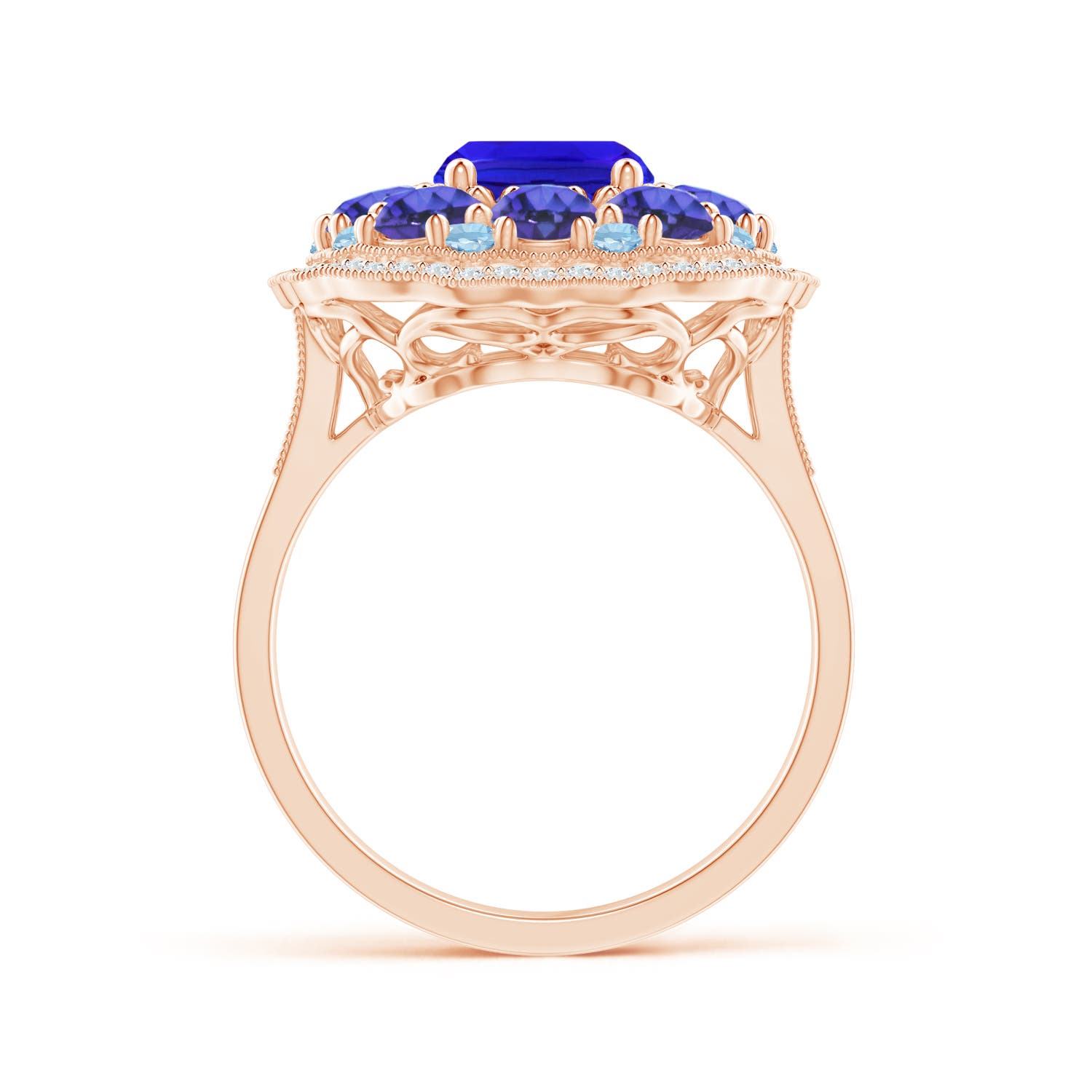 AAA - Tanzanite / 4.77 CT / 14 KT Rose Gold