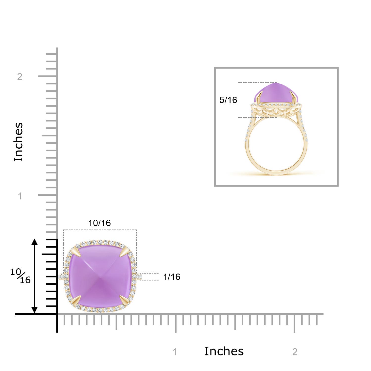 A - Amethyst / 10.34 CT / 14 KT Yellow Gold