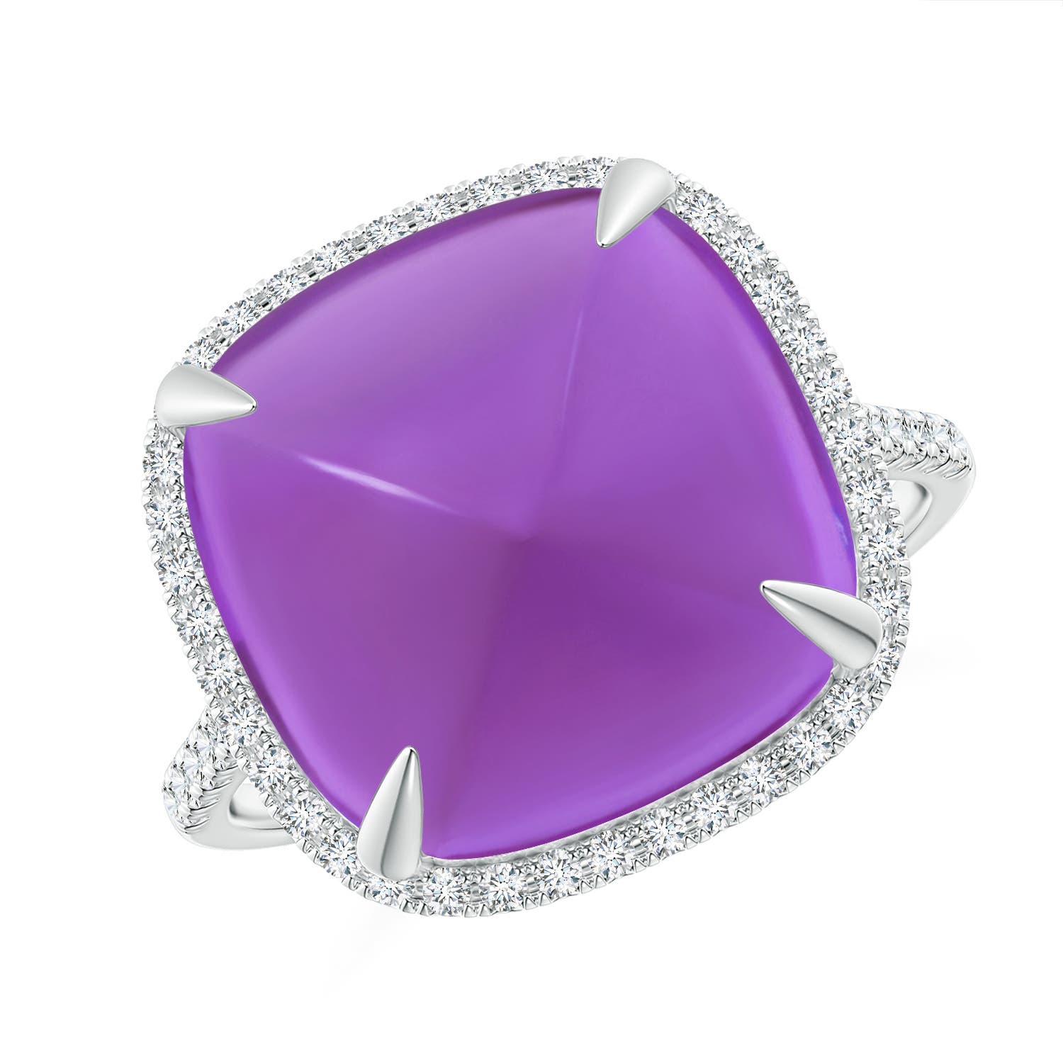 AAA - Amethyst / 10.34 CT / 14 KT White Gold