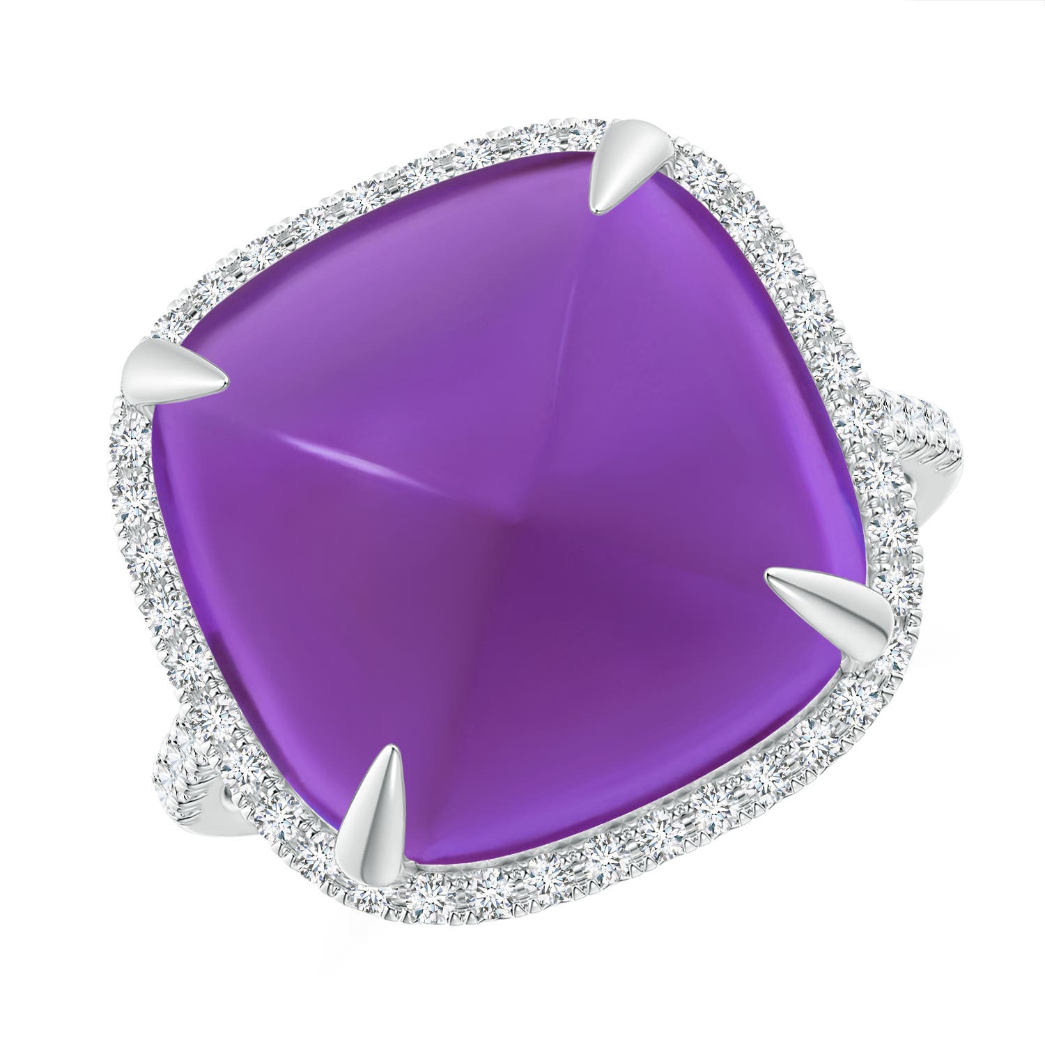 AAAA - Amethyst / 12.91 CT / 14 KT White Gold