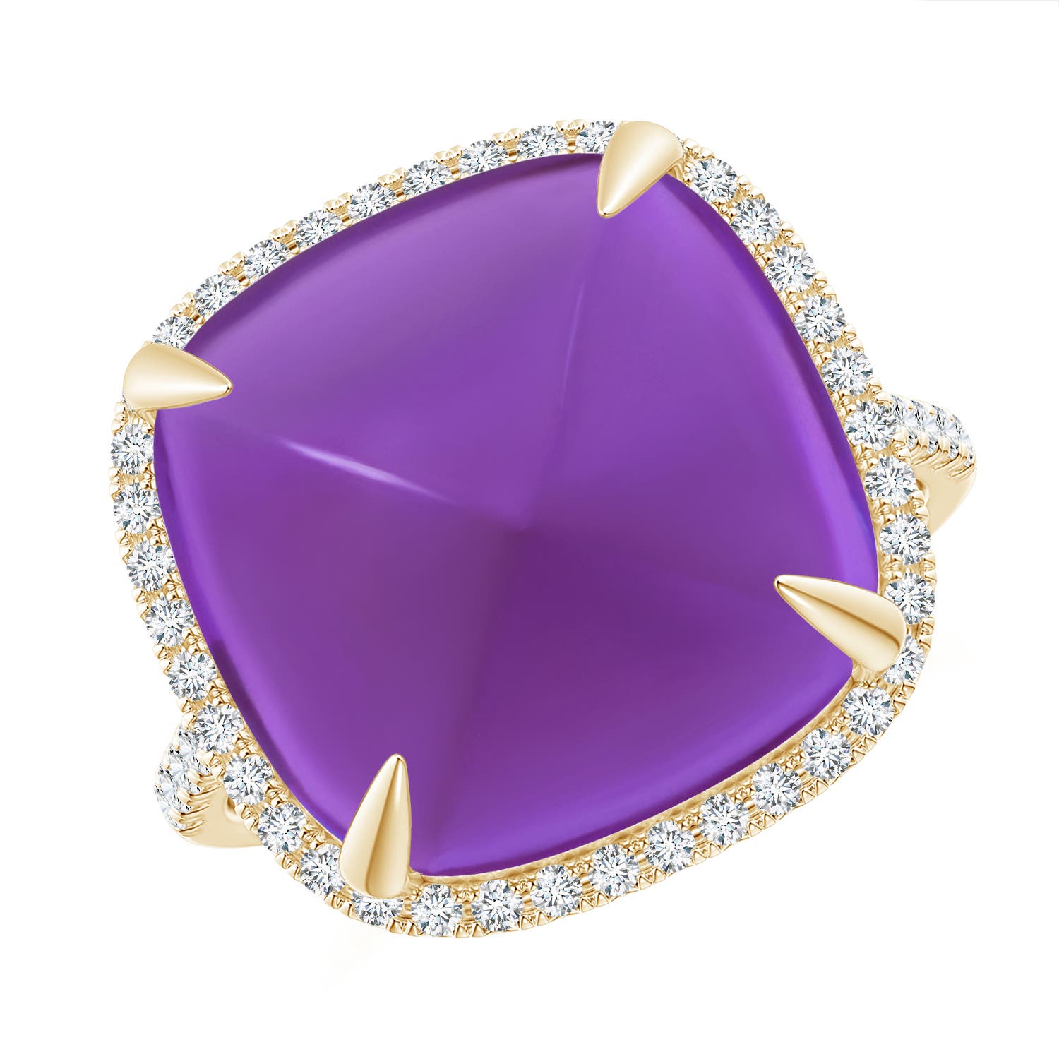 AAAA - Amethyst / 12.91 CT / 14 KT Yellow Gold