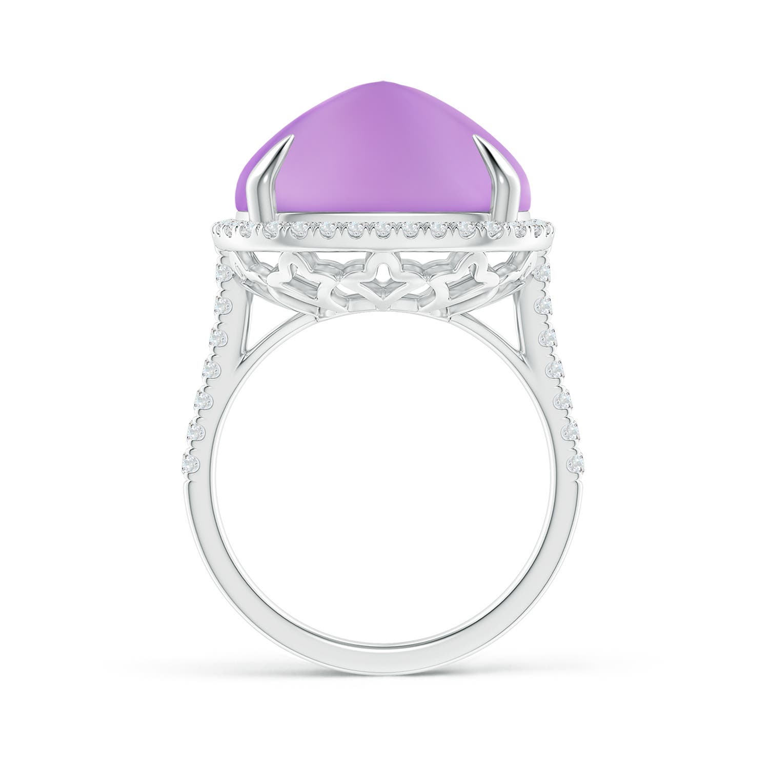 A - Amethyst / 16.02 CT / 14 KT White Gold