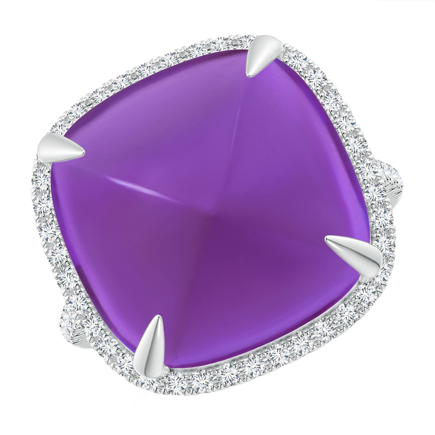 AAAA - Amethyst / 16.02 CT / 14 KT White Gold