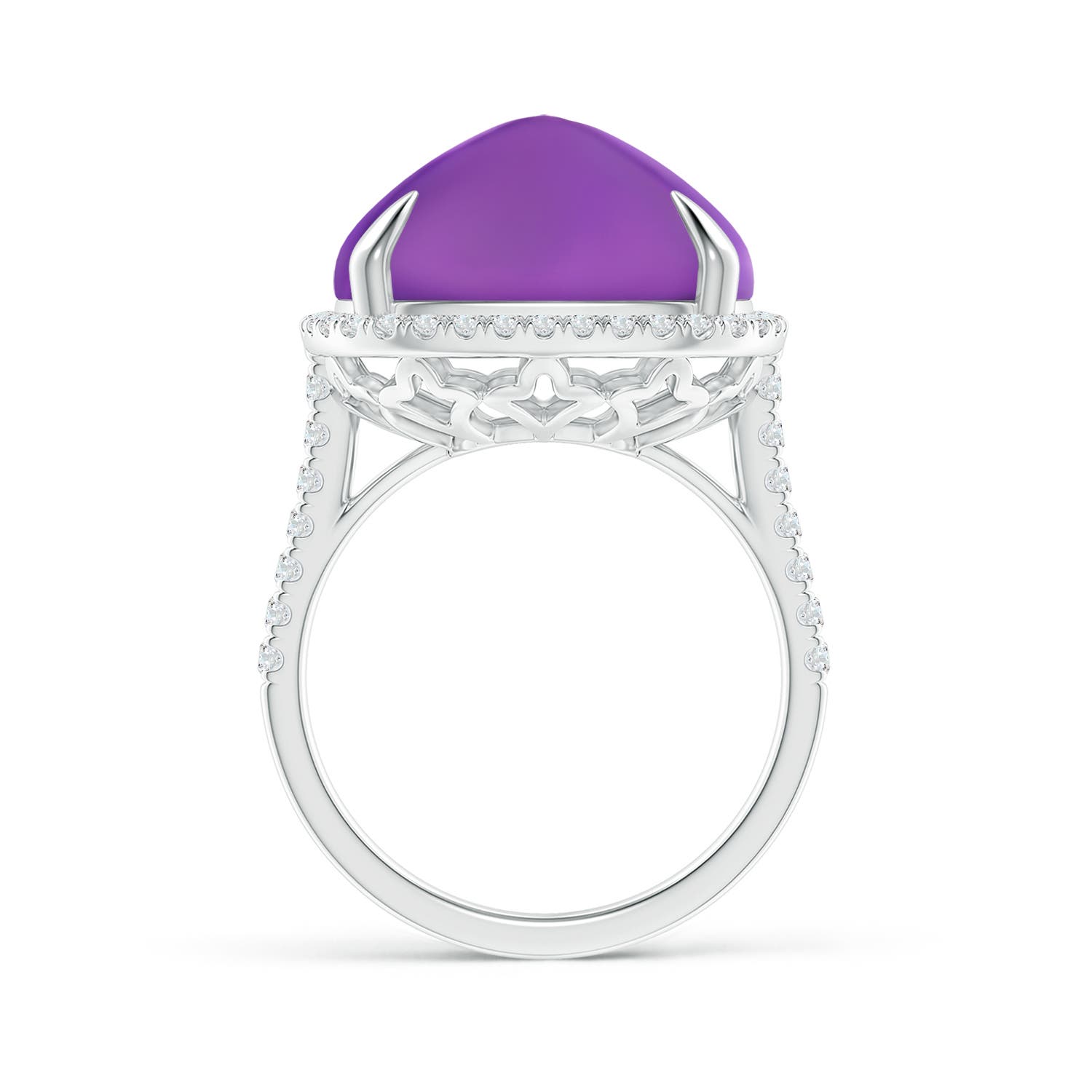 AAAA - Amethyst / 16.02 CT / 14 KT White Gold