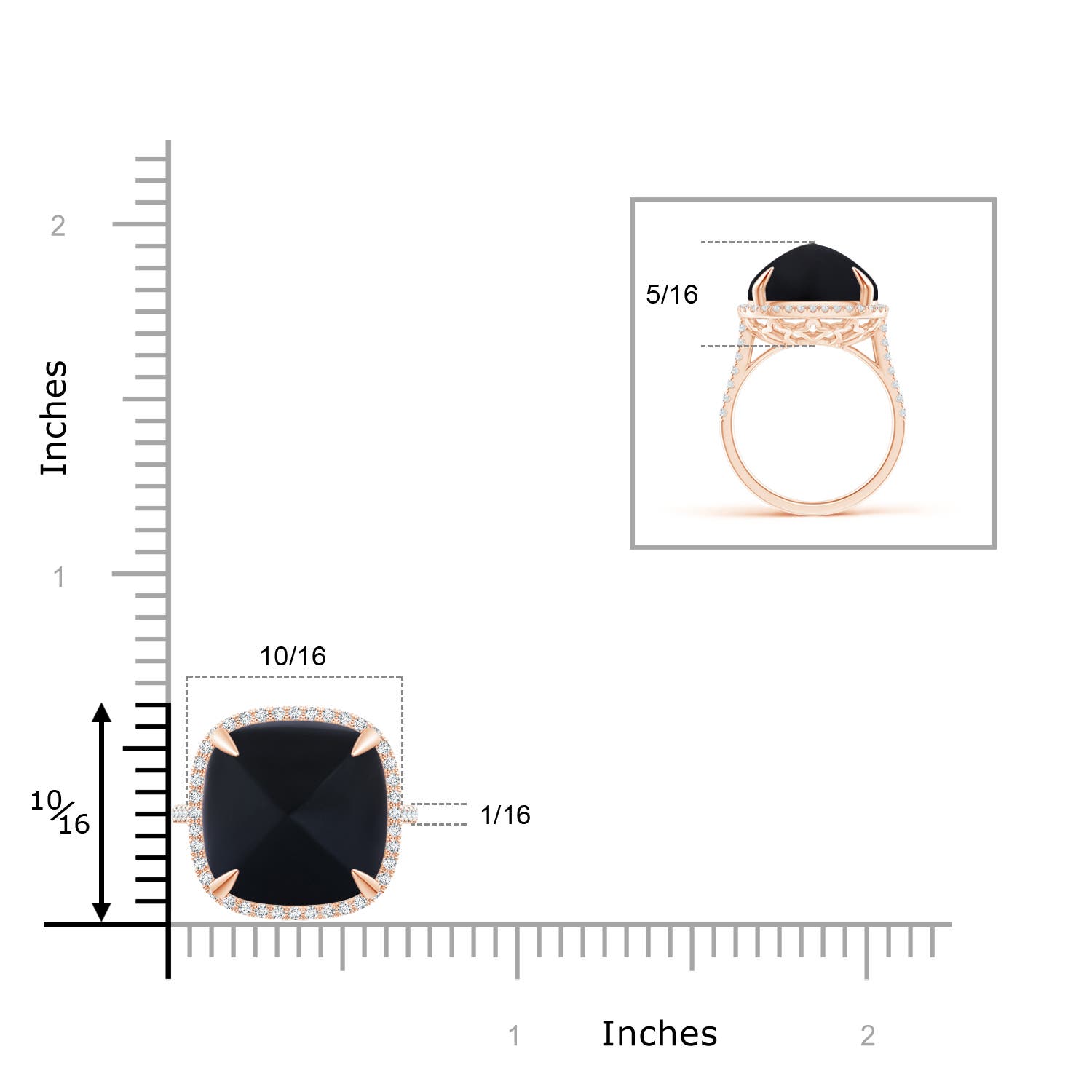 AAA - Black Onyx / 11.79 CT / 14 KT Rose Gold