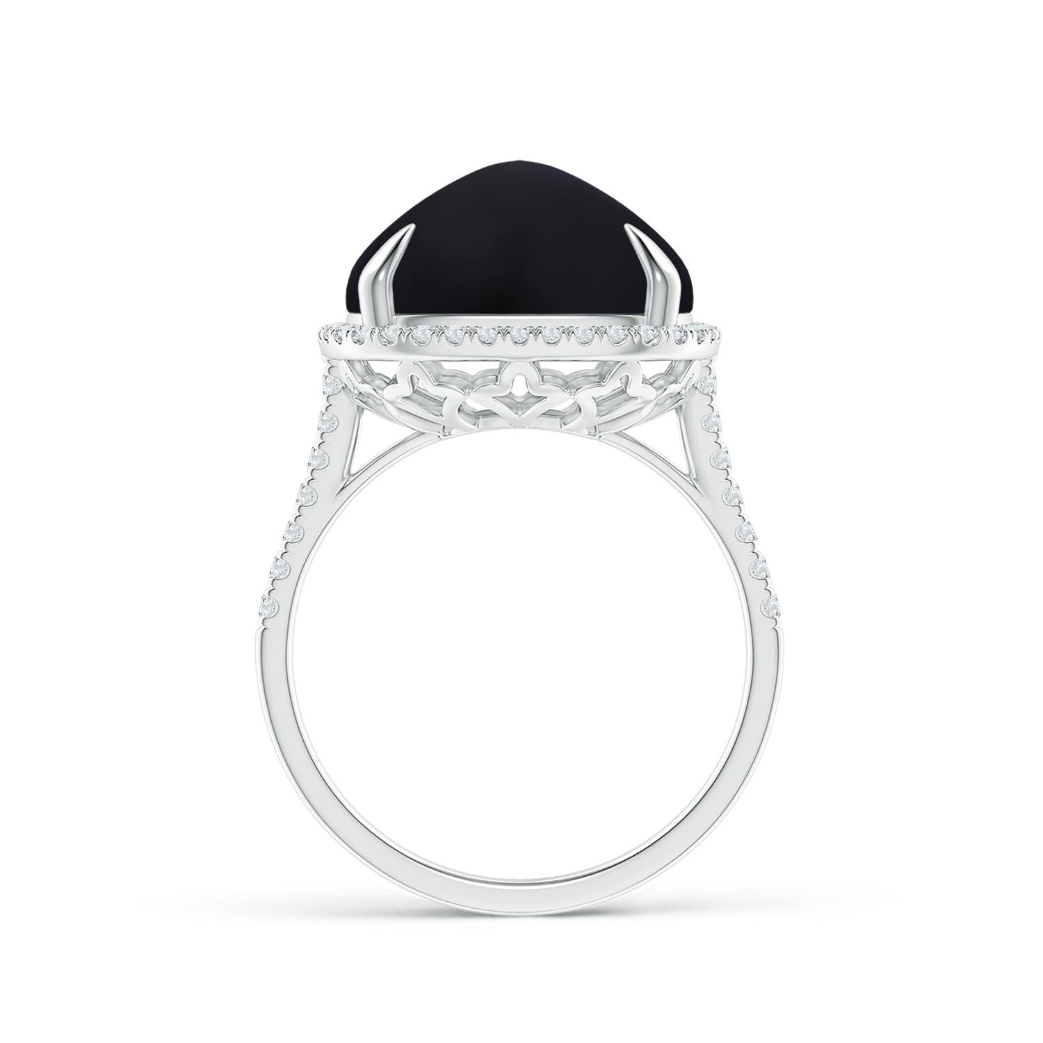 AAA - Black Onyx / 11.79 CT / 14 KT White Gold