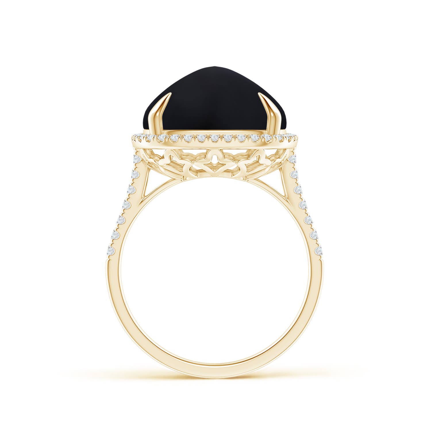 AAA - Black Onyx / 11.79 CT / 14 KT Yellow Gold