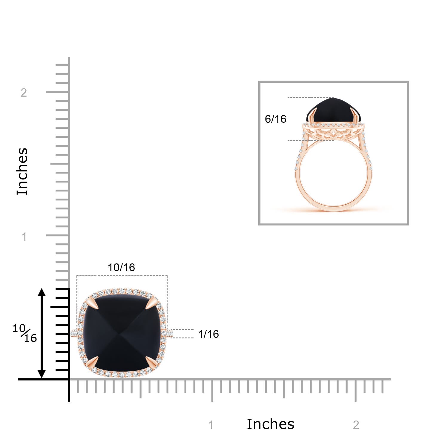 AAA - Black Onyx / 13.91 CT / 14 KT Rose Gold