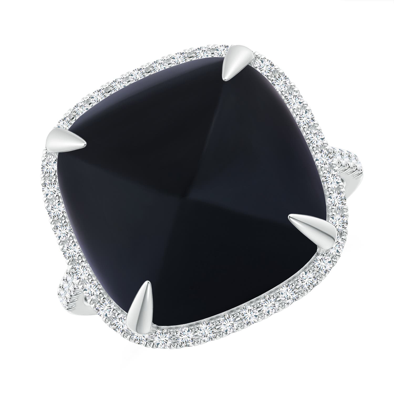 AAA - Black Onyx / 13.91 CT / 14 KT White Gold