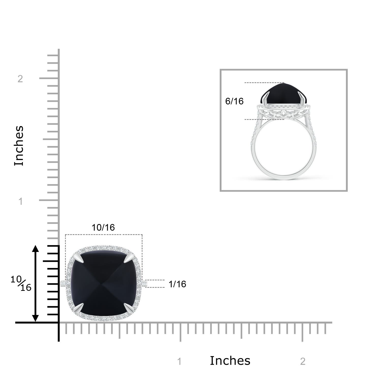 AAA - Black Onyx / 13.91 CT / 14 KT White Gold