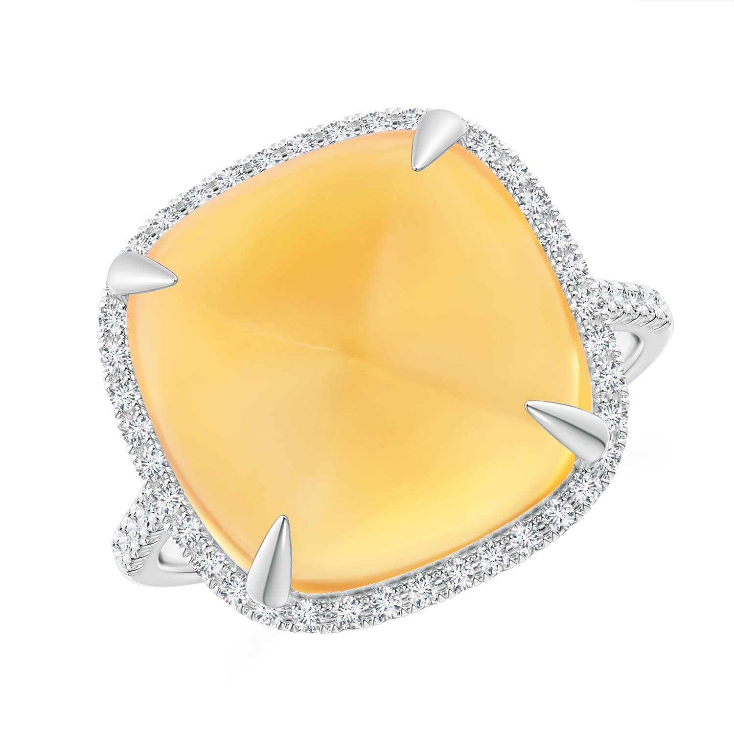 A - Citrine / 11.65 CT / 14 KT White Gold