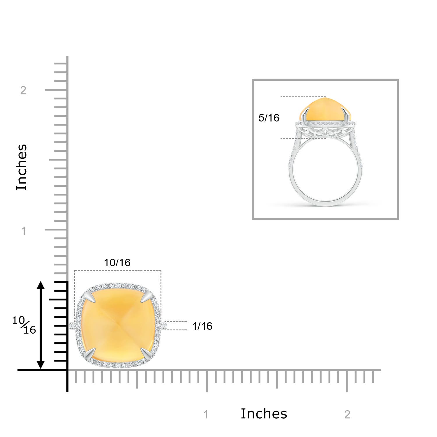 A - Citrine / 11.65 CT / 14 KT White Gold