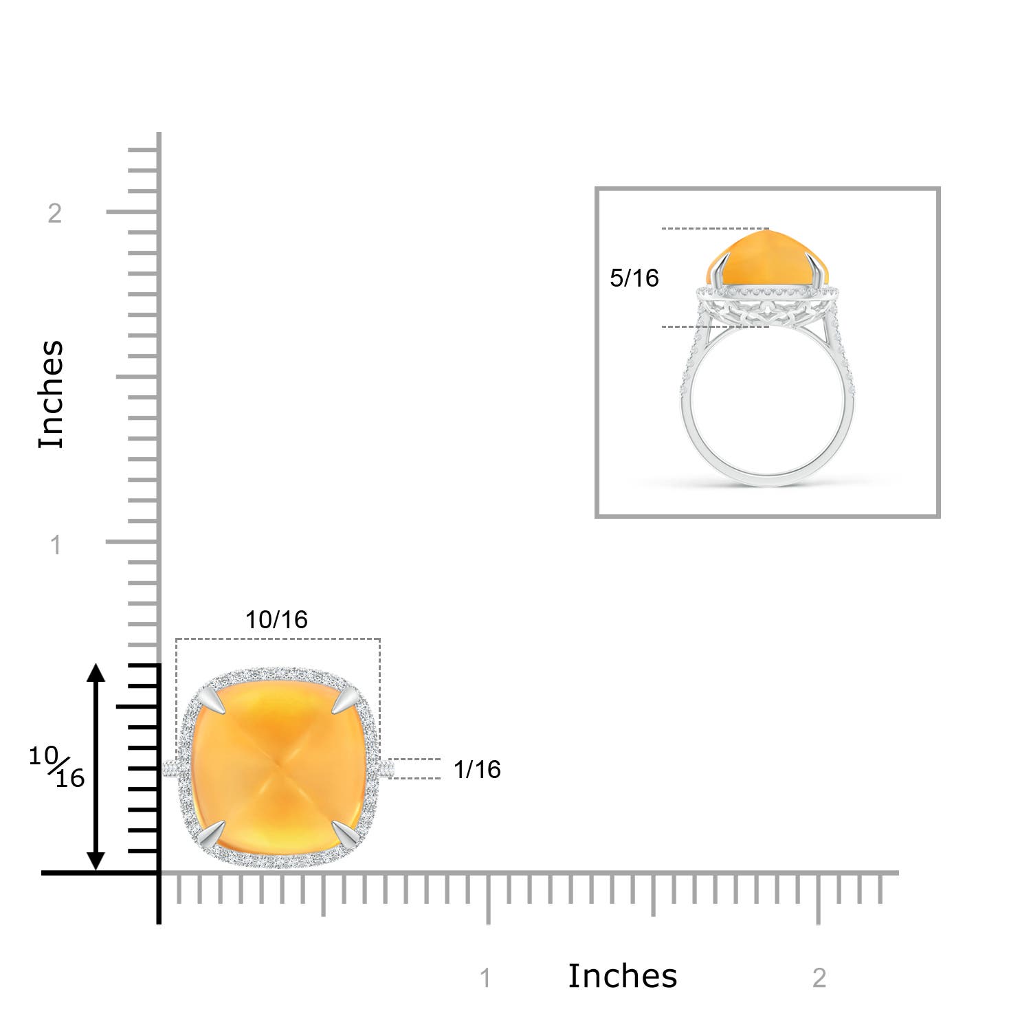 AAA - Citrine / 11.65 CT / 14 KT White Gold