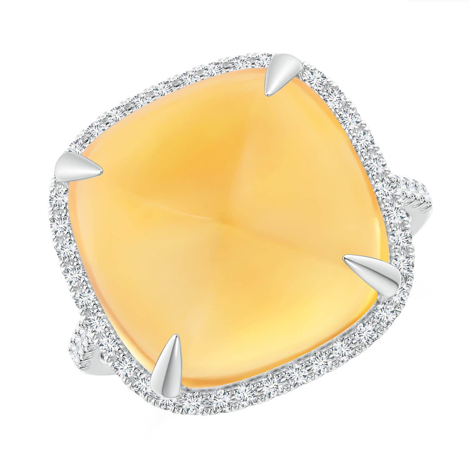 A - Citrine / 12.91 CT / 14 KT White Gold