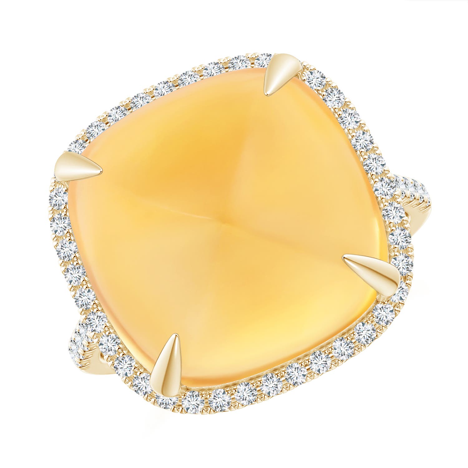 A - Citrine / 12.91 CT / 14 KT Yellow Gold