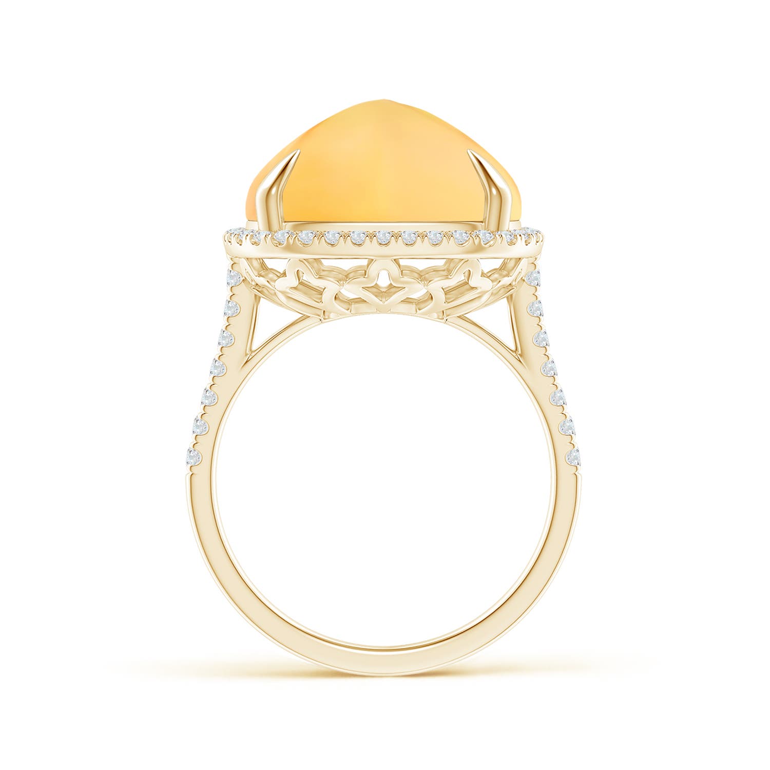 A - Citrine / 12.91 CT / 14 KT Yellow Gold