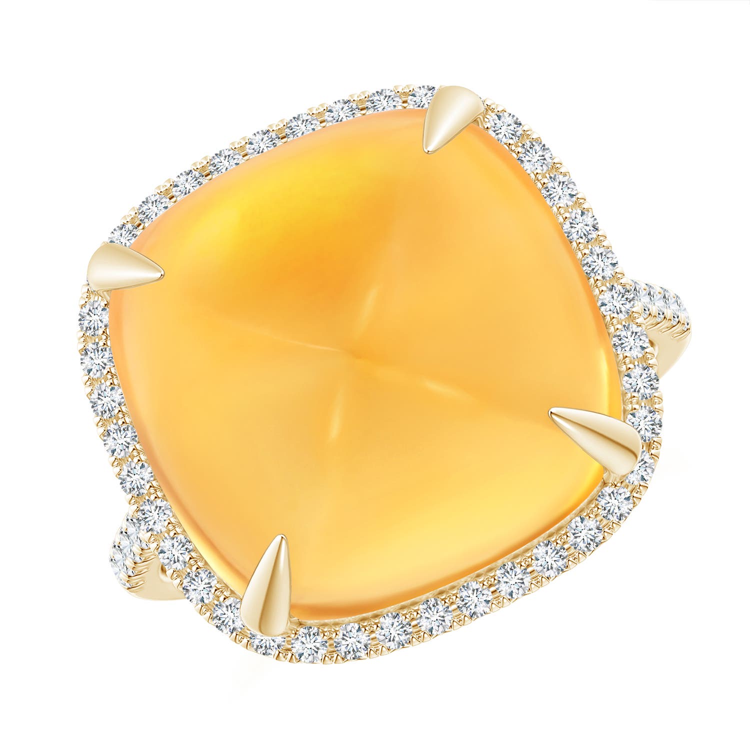 AA - Citrine / 12.91 CT / 14 KT Yellow Gold