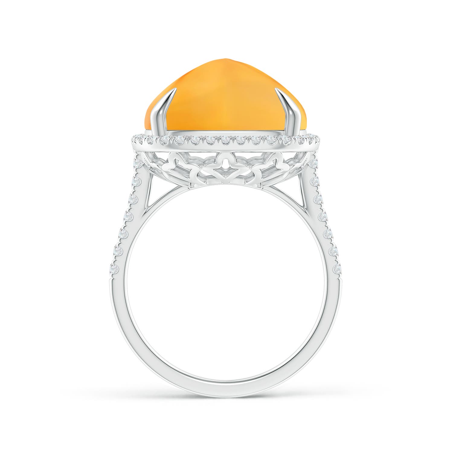 AAA - Citrine / 12.91 CT / 14 KT White Gold