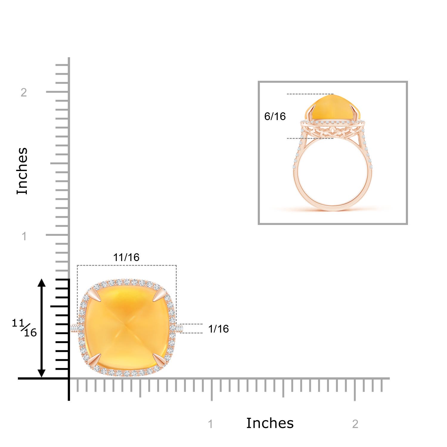 AA - Citrine / 16.02 CT / 14 KT Rose Gold