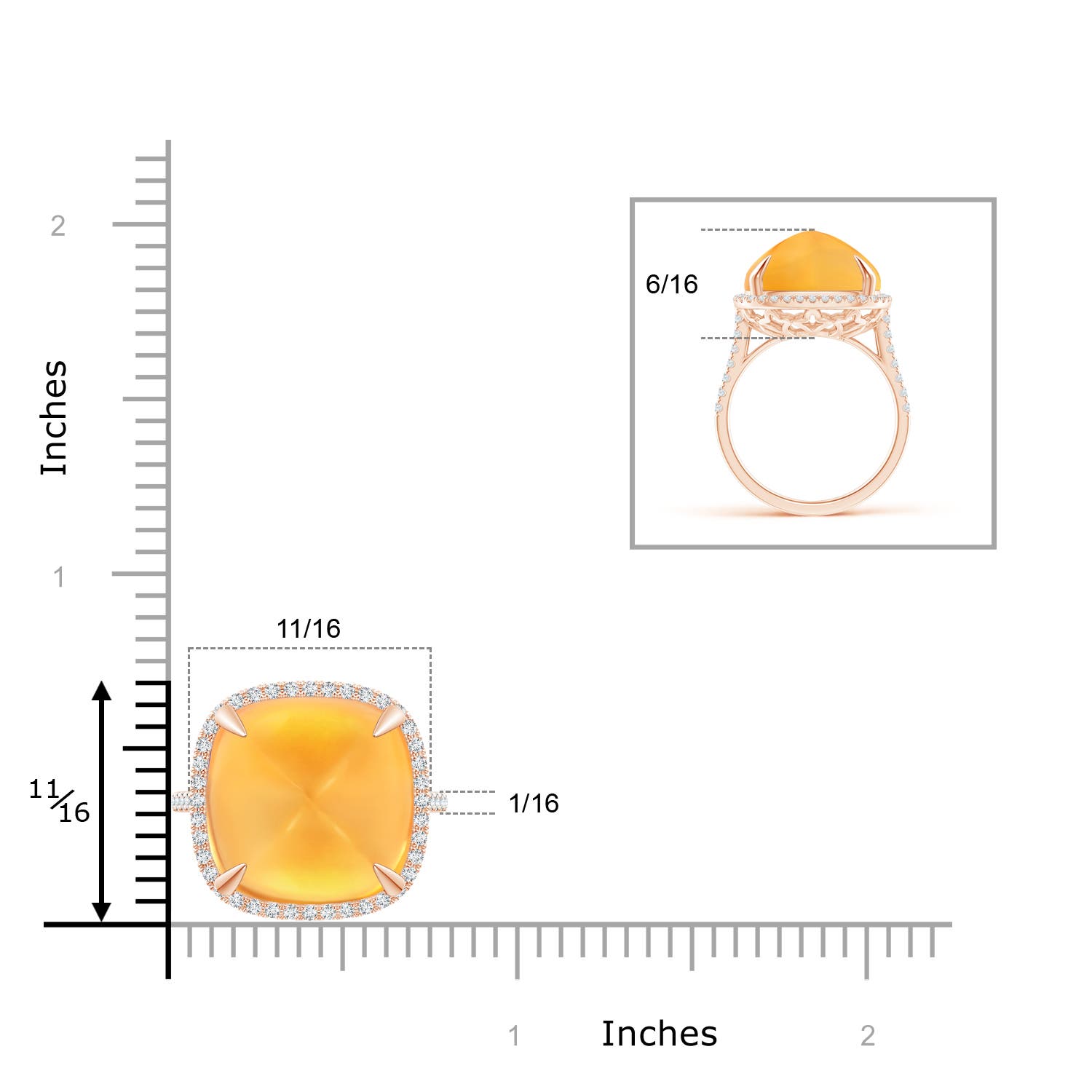 AAA - Citrine / 16.02 CT / 14 KT Rose Gold