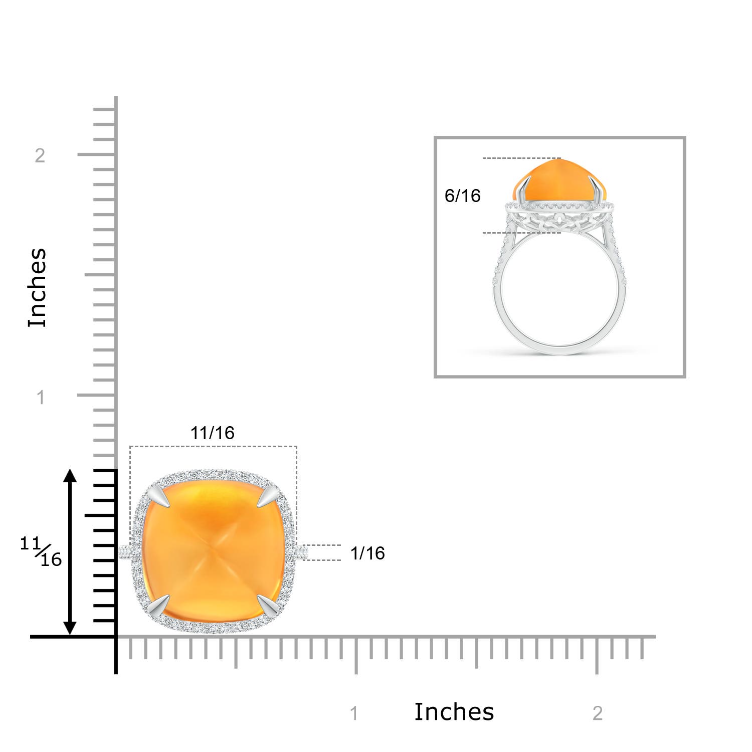 AAAA - Citrine / 16.02 CT / 14 KT White Gold