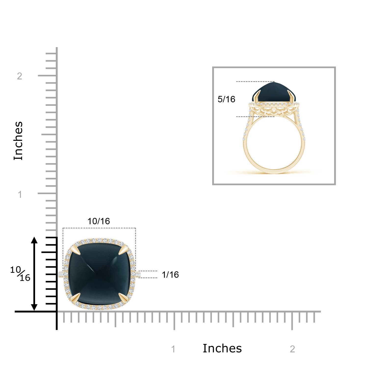 A - London Blue Topaz / 14.46 CT / 14 KT Yellow Gold