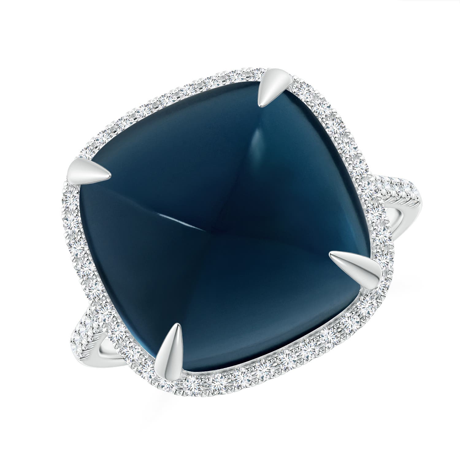 AAA - London Blue Topaz / 14.46 CT / 14 KT White Gold