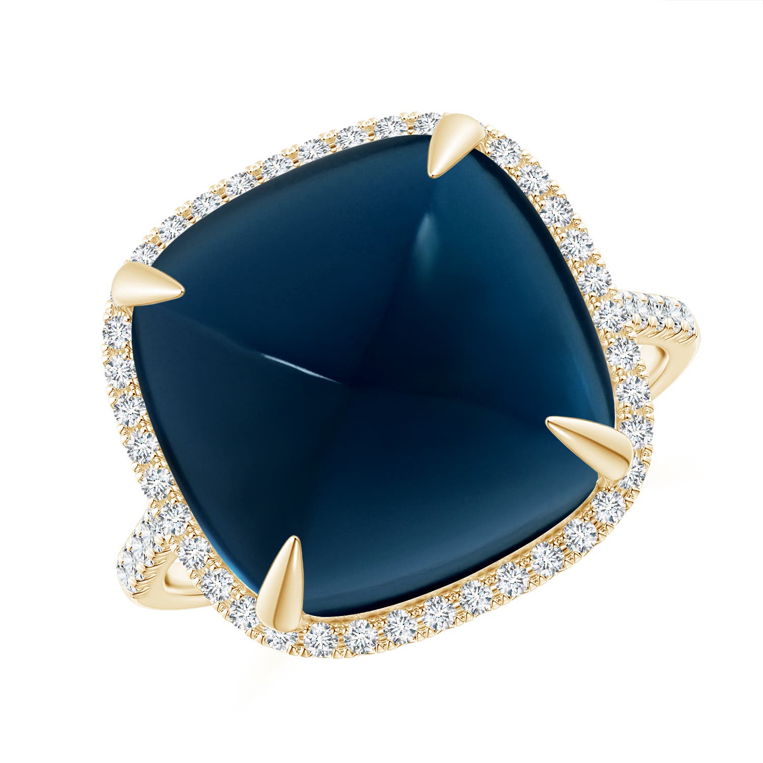 AAAA - London Blue Topaz / 14.46 CT / 14 KT Yellow Gold