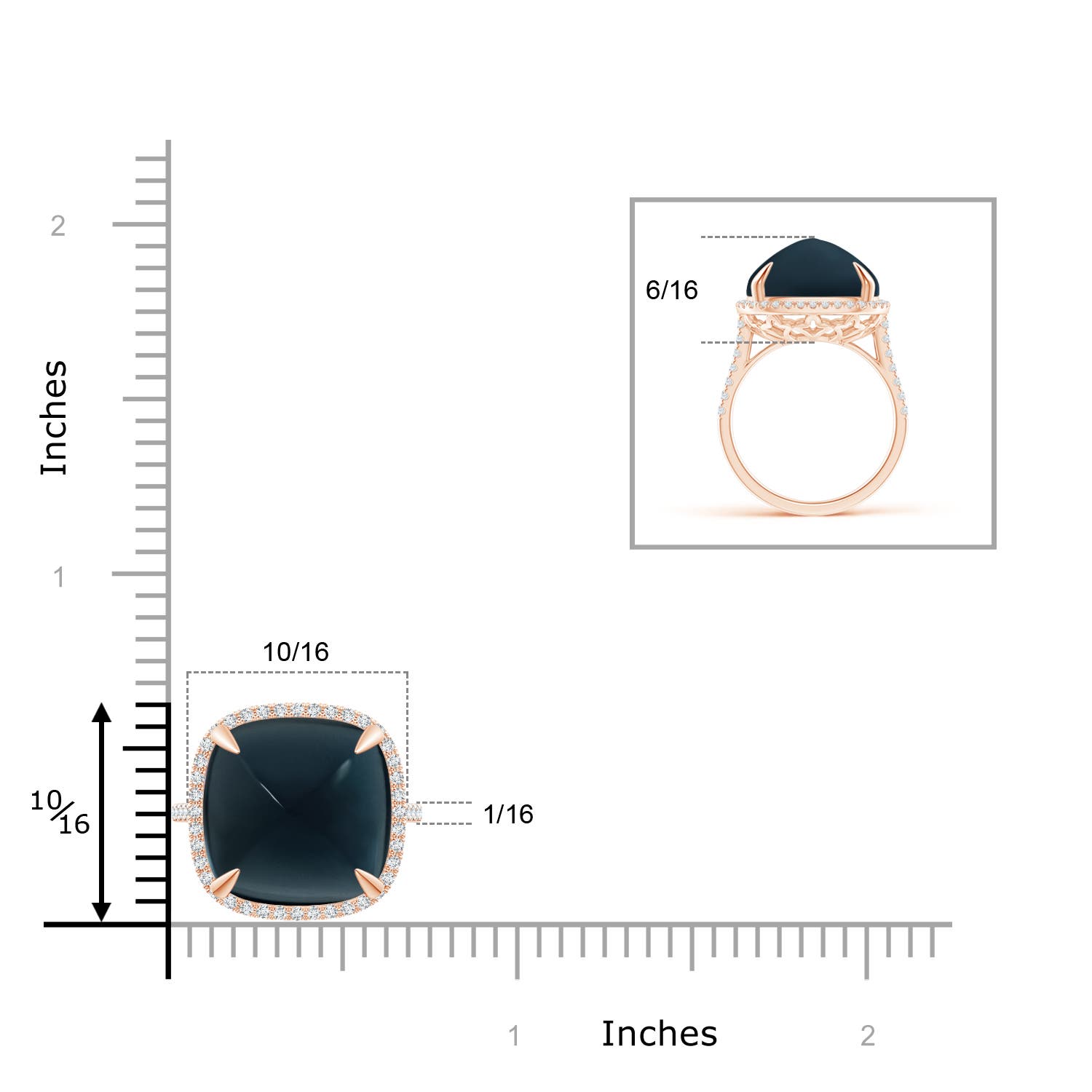 A - London Blue Topaz / 15.41 CT / 14 KT Rose Gold