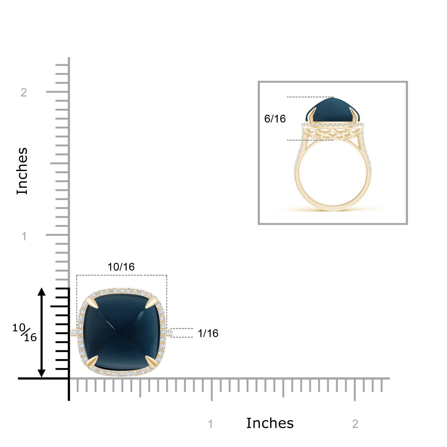 AA - London Blue Topaz / 15.41 CT / 14 KT Yellow Gold