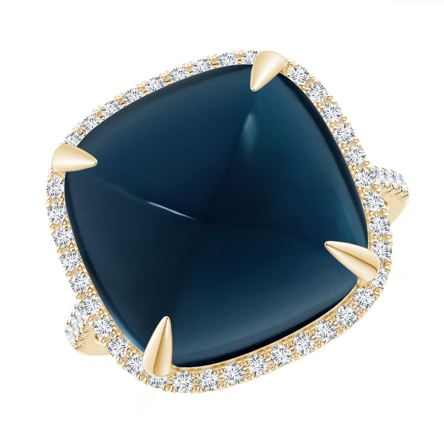 AAA - London Blue Topaz / 15.41 CT / 14 KT Yellow Gold