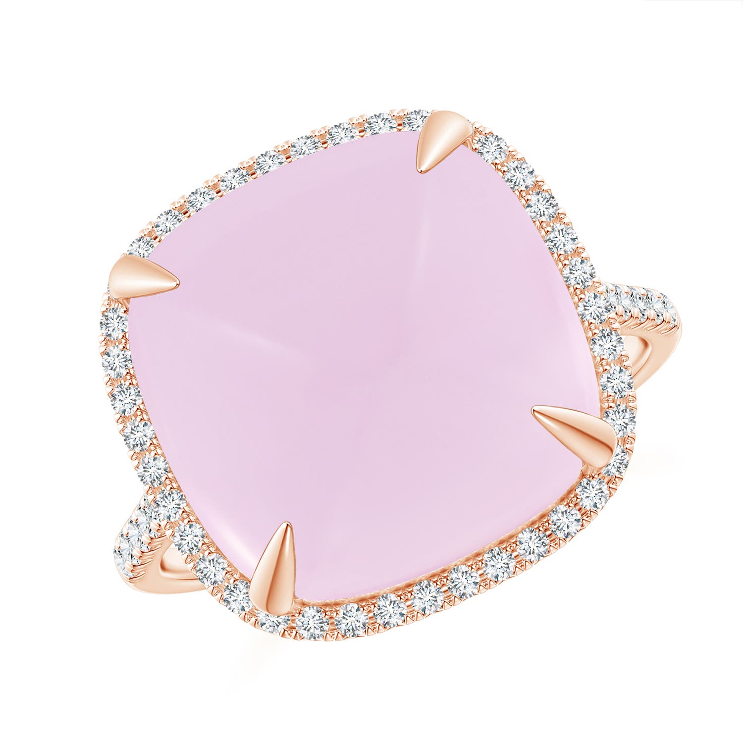 A - Rose Quartz / 10.51 CT / 14 KT Rose Gold