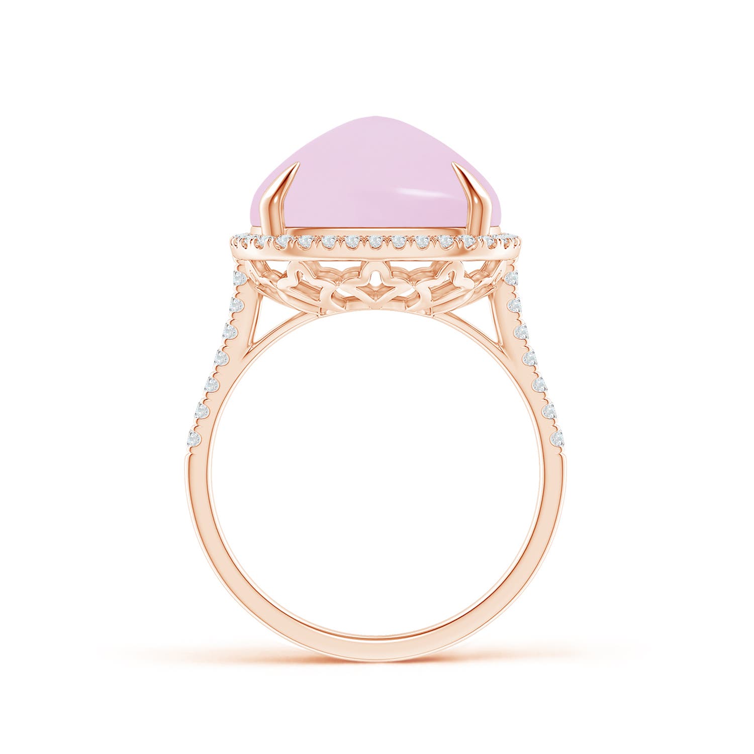 A - Rose Quartz / 10.51 CT / 14 KT Rose Gold