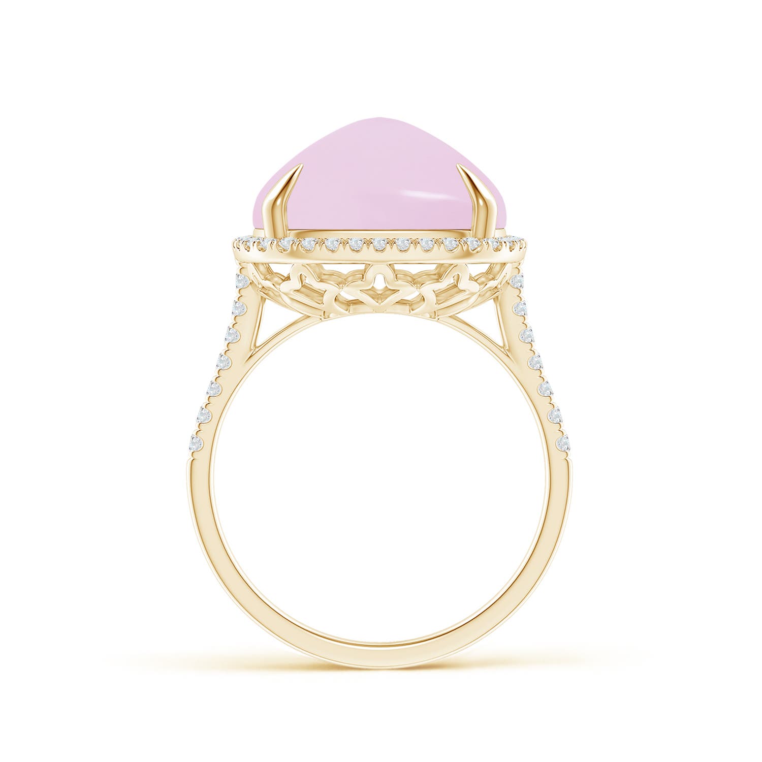 A - Rose Quartz / 10.51 CT / 14 KT Yellow Gold