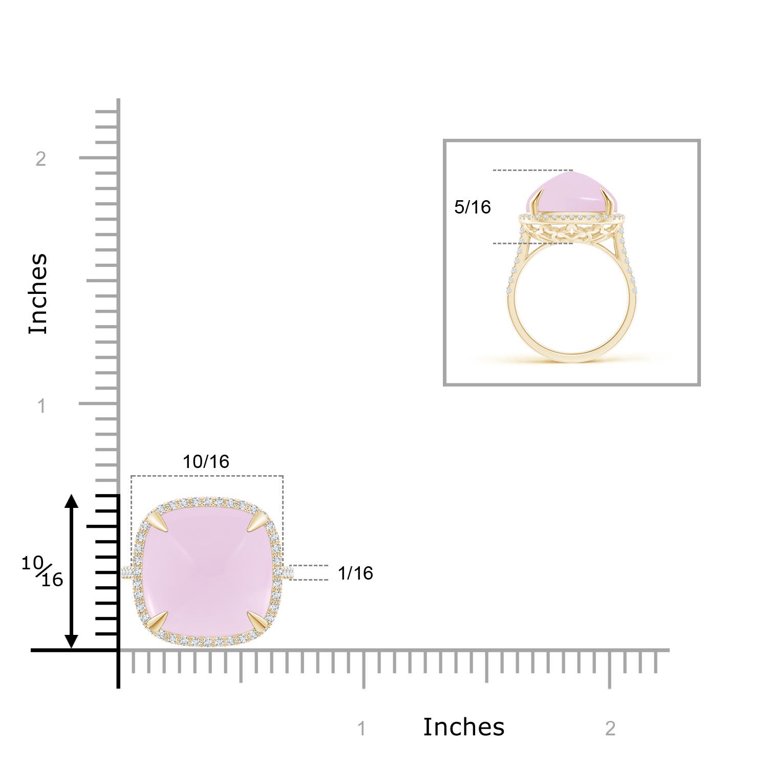 A - Rose Quartz / 10.51 CT / 14 KT Yellow Gold