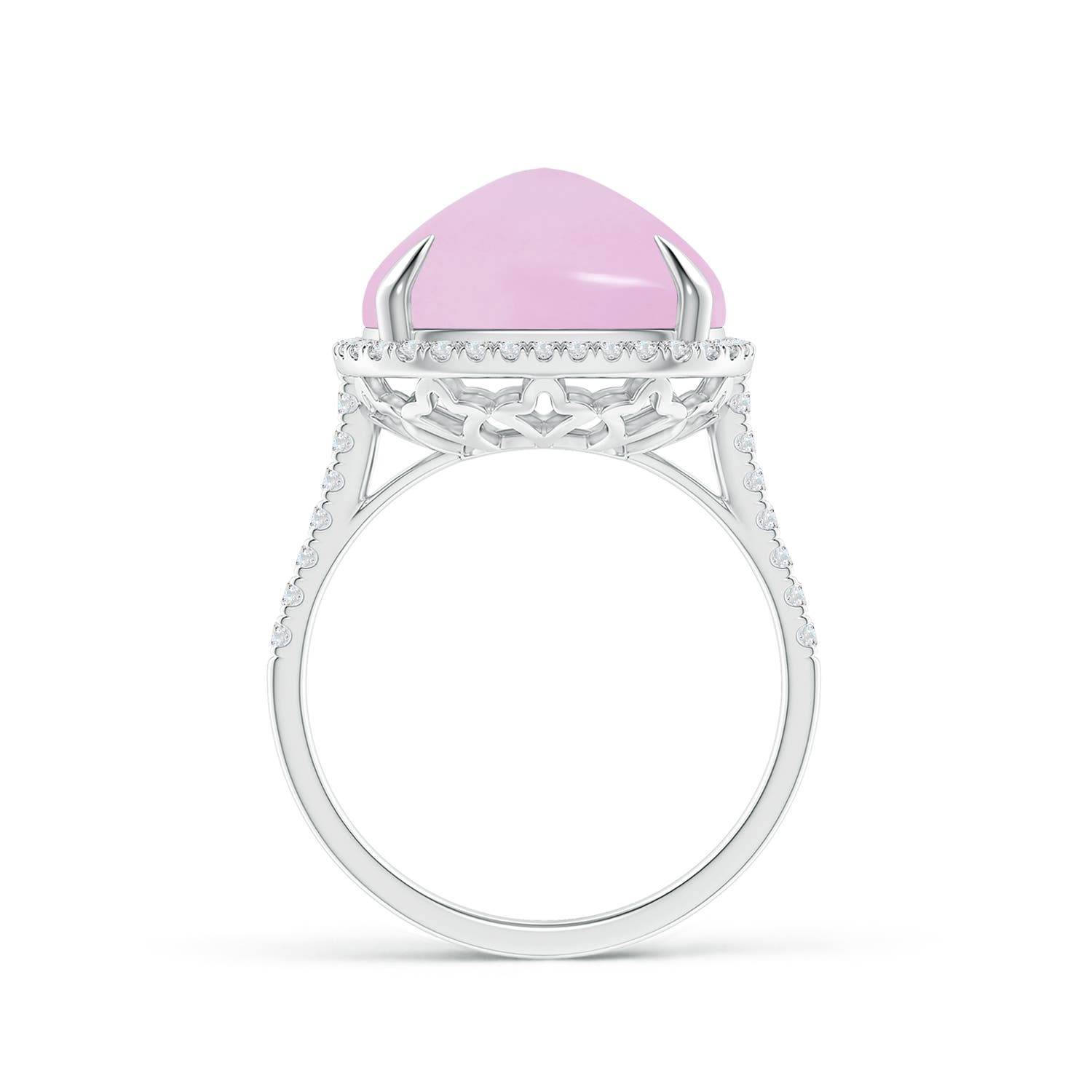 AA - Rose Quartz / 10.51 CT / 14 KT White Gold