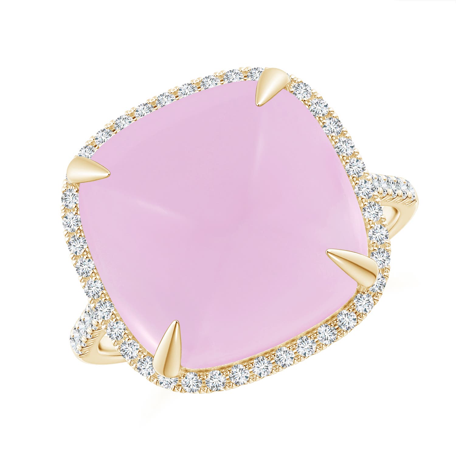 AA - Rose Quartz / 10.51 CT / 14 KT Yellow Gold