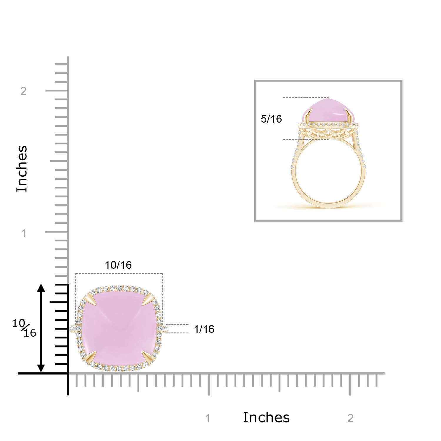 AA - Rose Quartz / 10.51 CT / 14 KT Yellow Gold