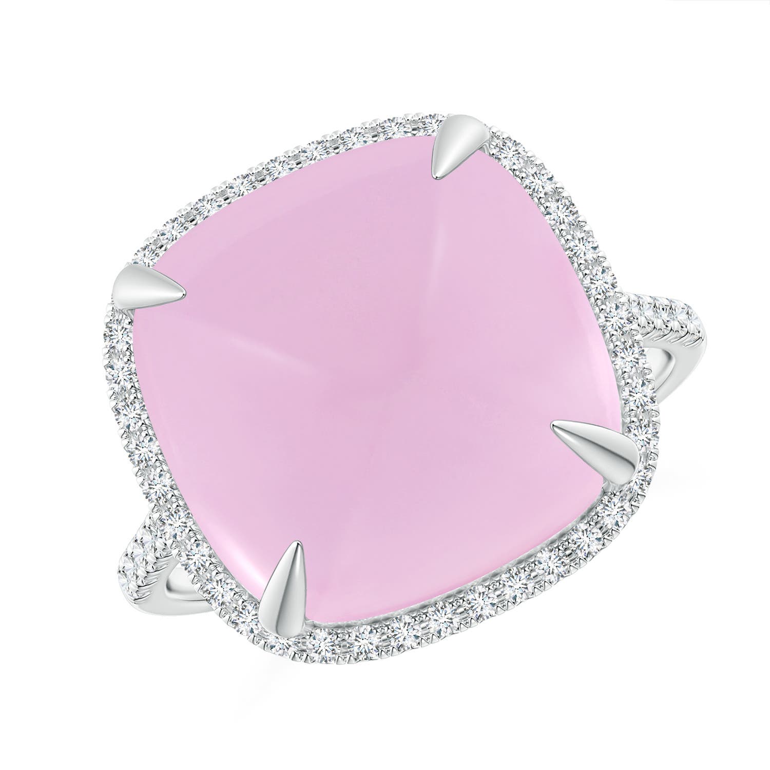 AAA - Rose Quartz / 10.51 CT / 14 KT White Gold