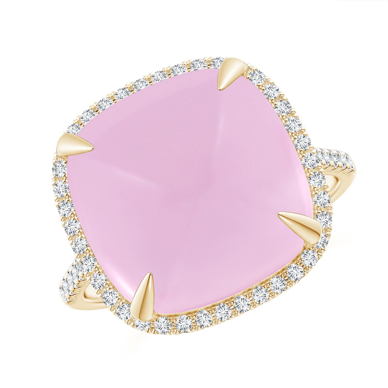 AAA - Rose Quartz / 10.51 CT / 14 KT Yellow Gold