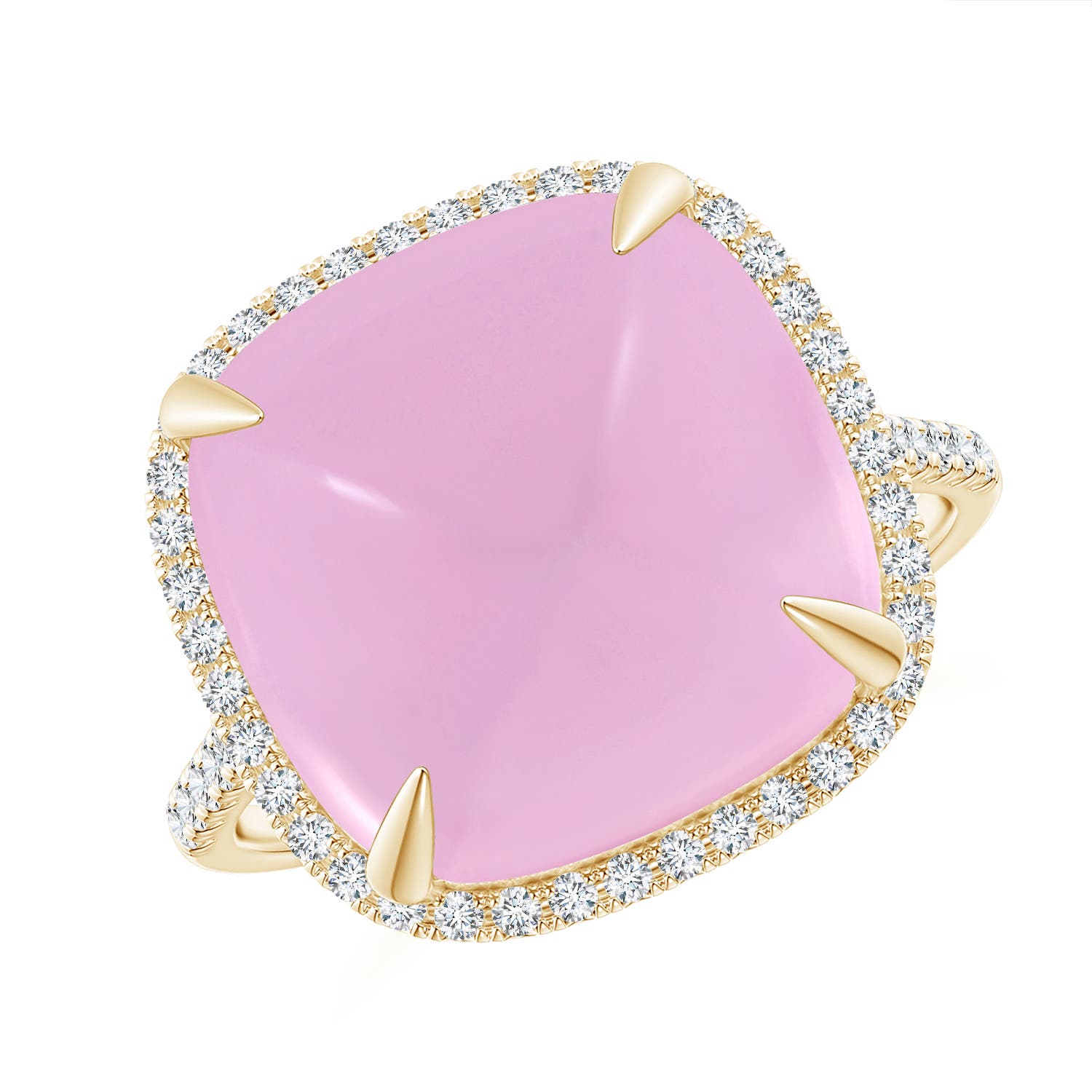 AAAA - Rose Quartz / 10.51 CT / 14 KT Yellow Gold