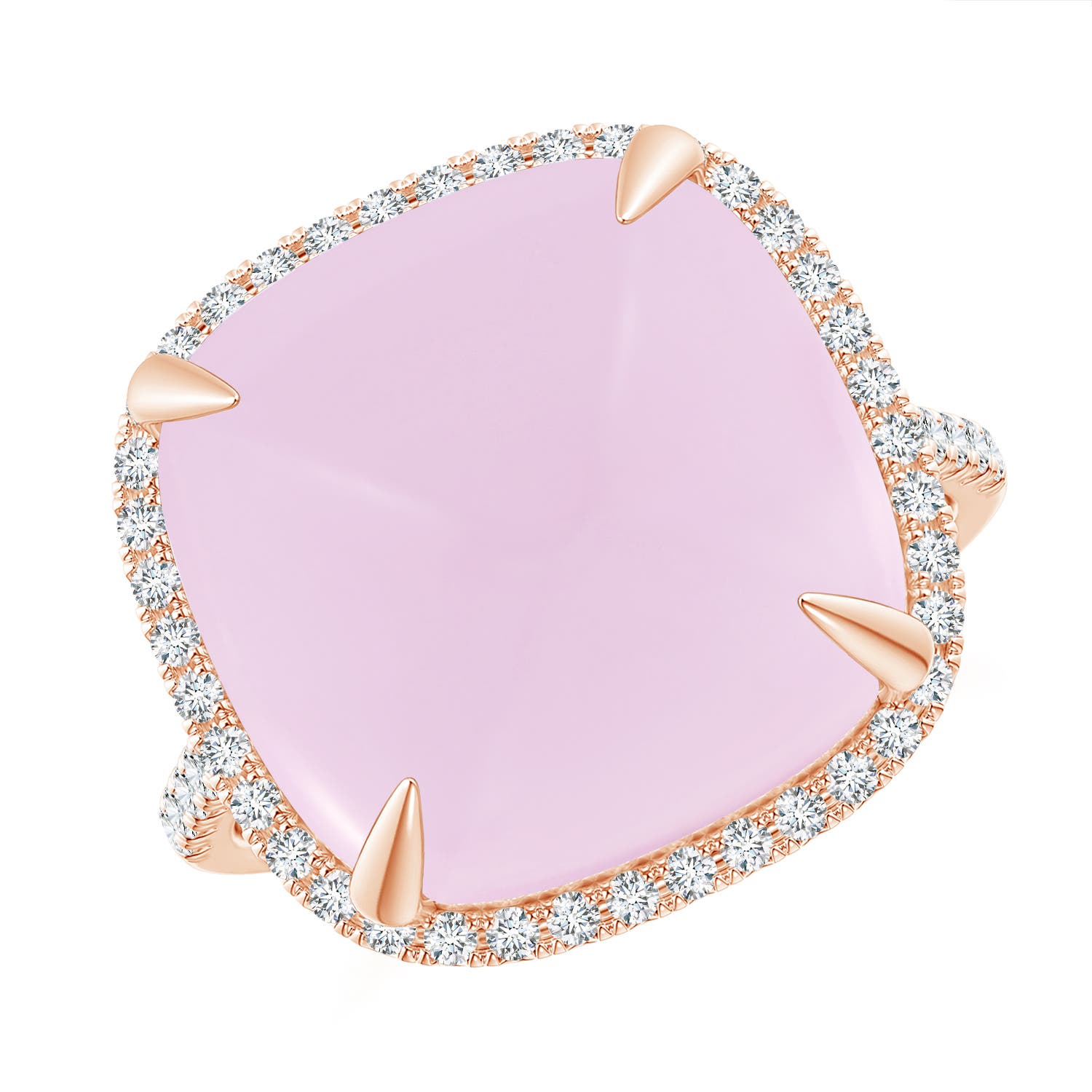 A - Rose Quartz / 12.41 CT / 14 KT Rose Gold