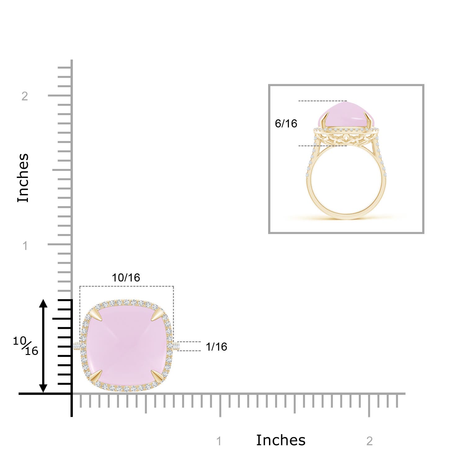 A - Rose Quartz / 12.41 CT / 14 KT Yellow Gold