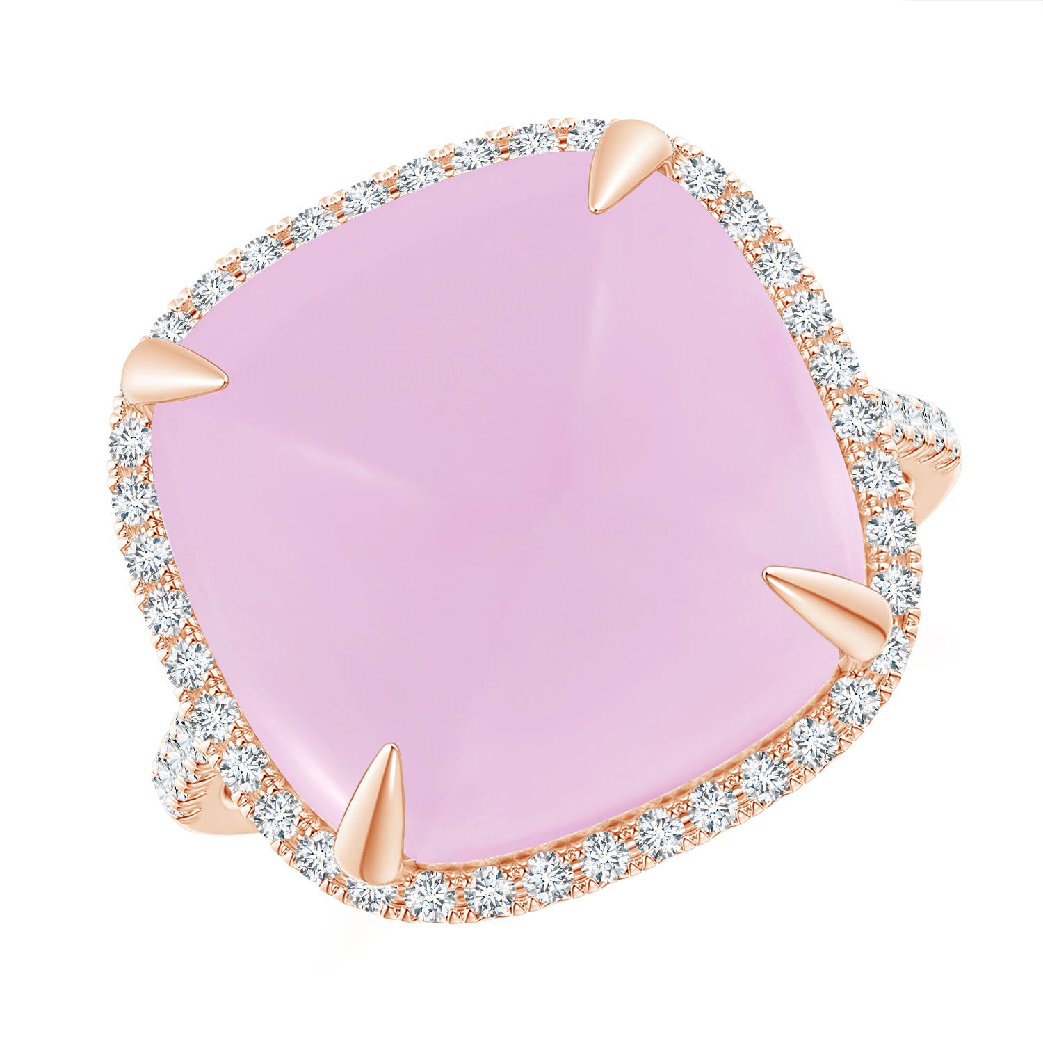 AA - Rose Quartz / 12.41 CT / 14 KT Rose Gold