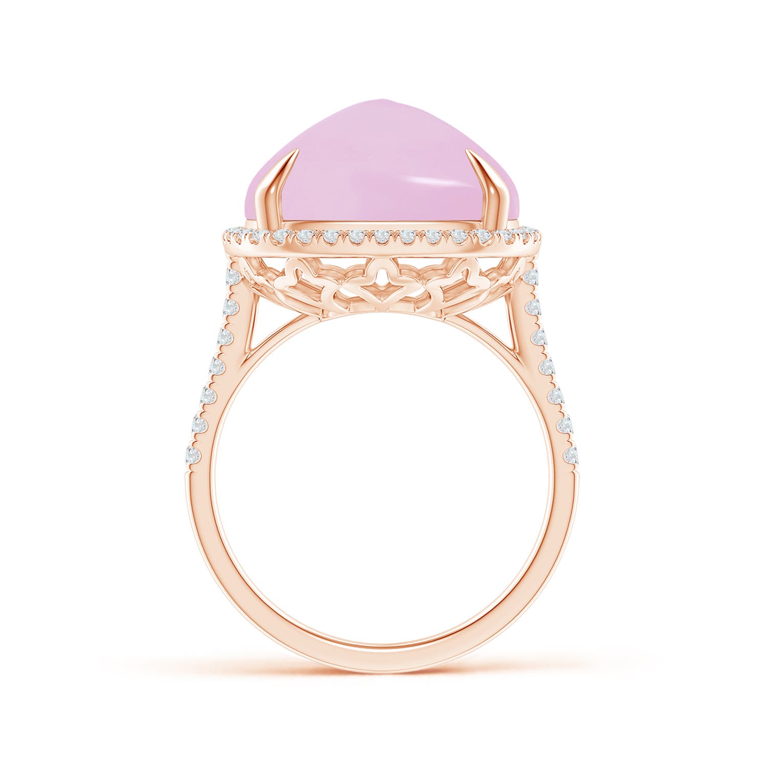 AA - Rose Quartz / 12.41 CT / 14 KT Rose Gold