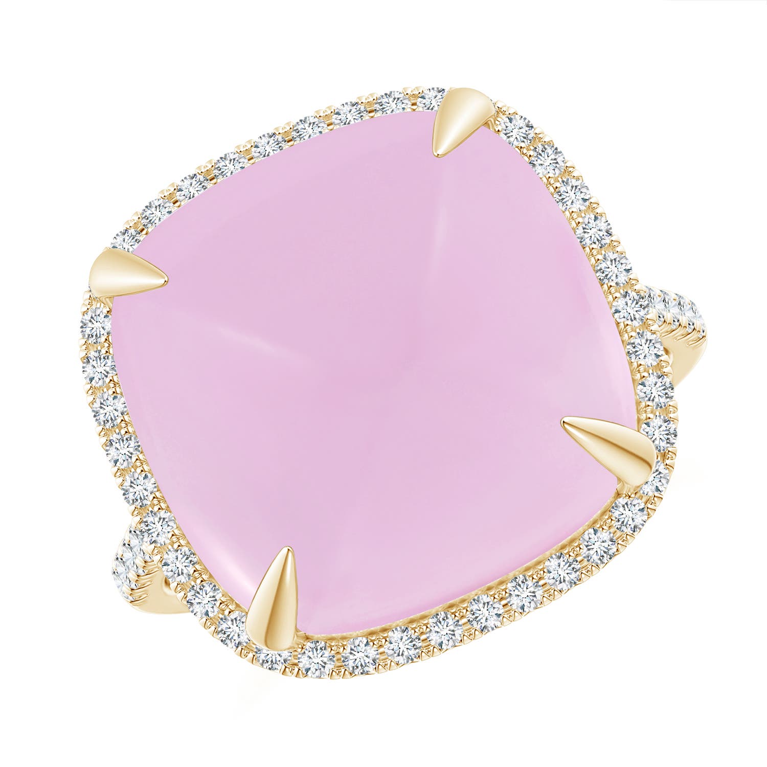 AA - Rose Quartz / 12.41 CT / 14 KT Yellow Gold