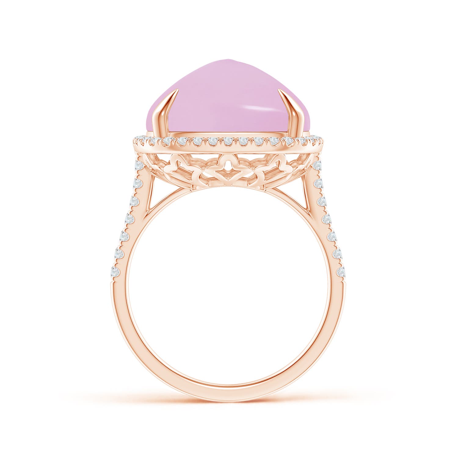 AAA - Rose Quartz / 12.41 CT / 14 KT Rose Gold