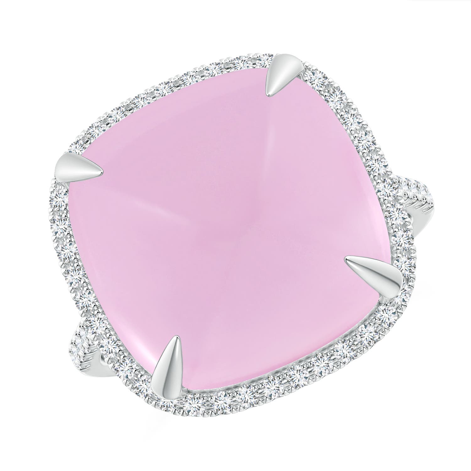 AAA - Rose Quartz / 12.41 CT / 14 KT White Gold