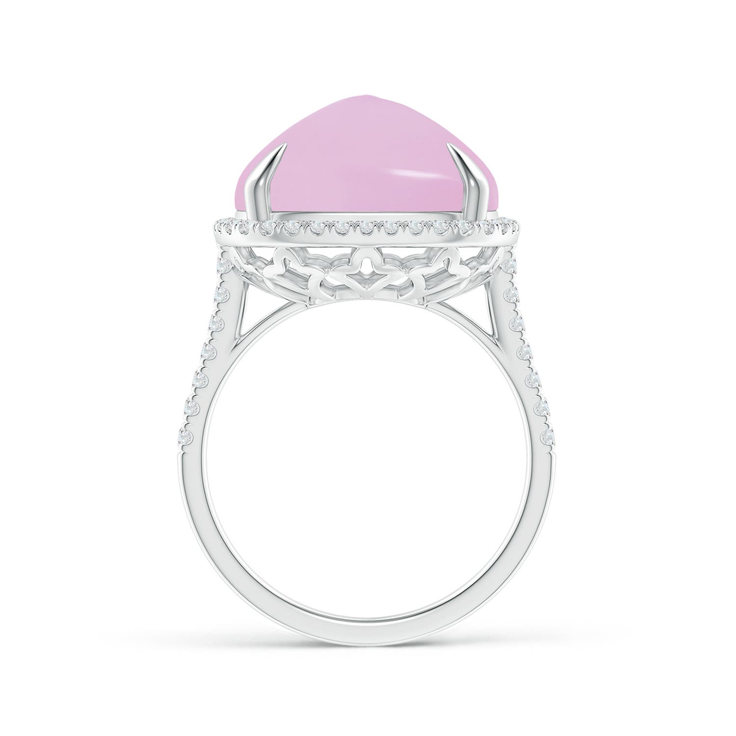 AAA - Rose Quartz / 12.41 CT / 14 KT White Gold