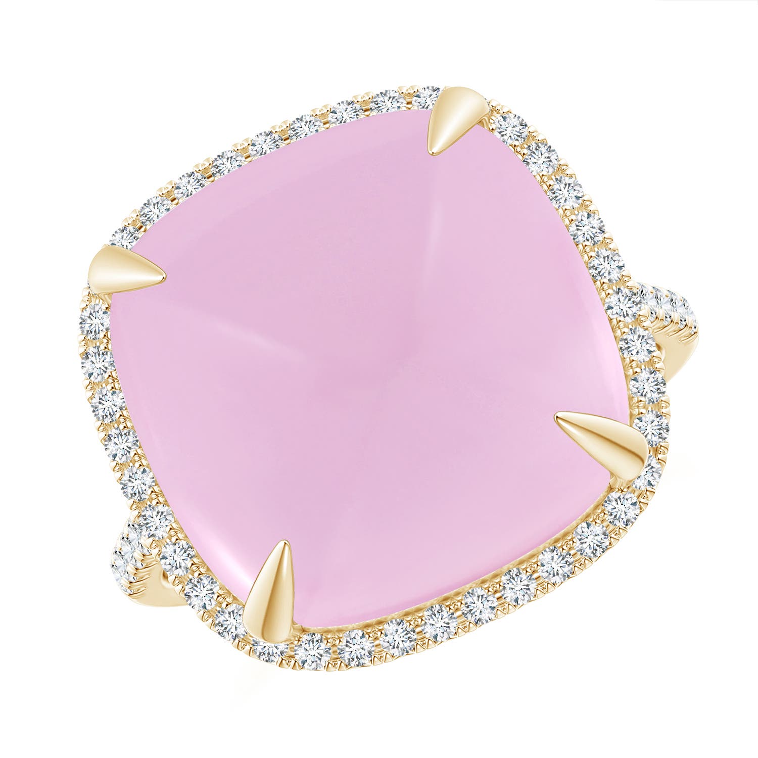 AAA - Rose Quartz / 12.41 CT / 14 KT Yellow Gold